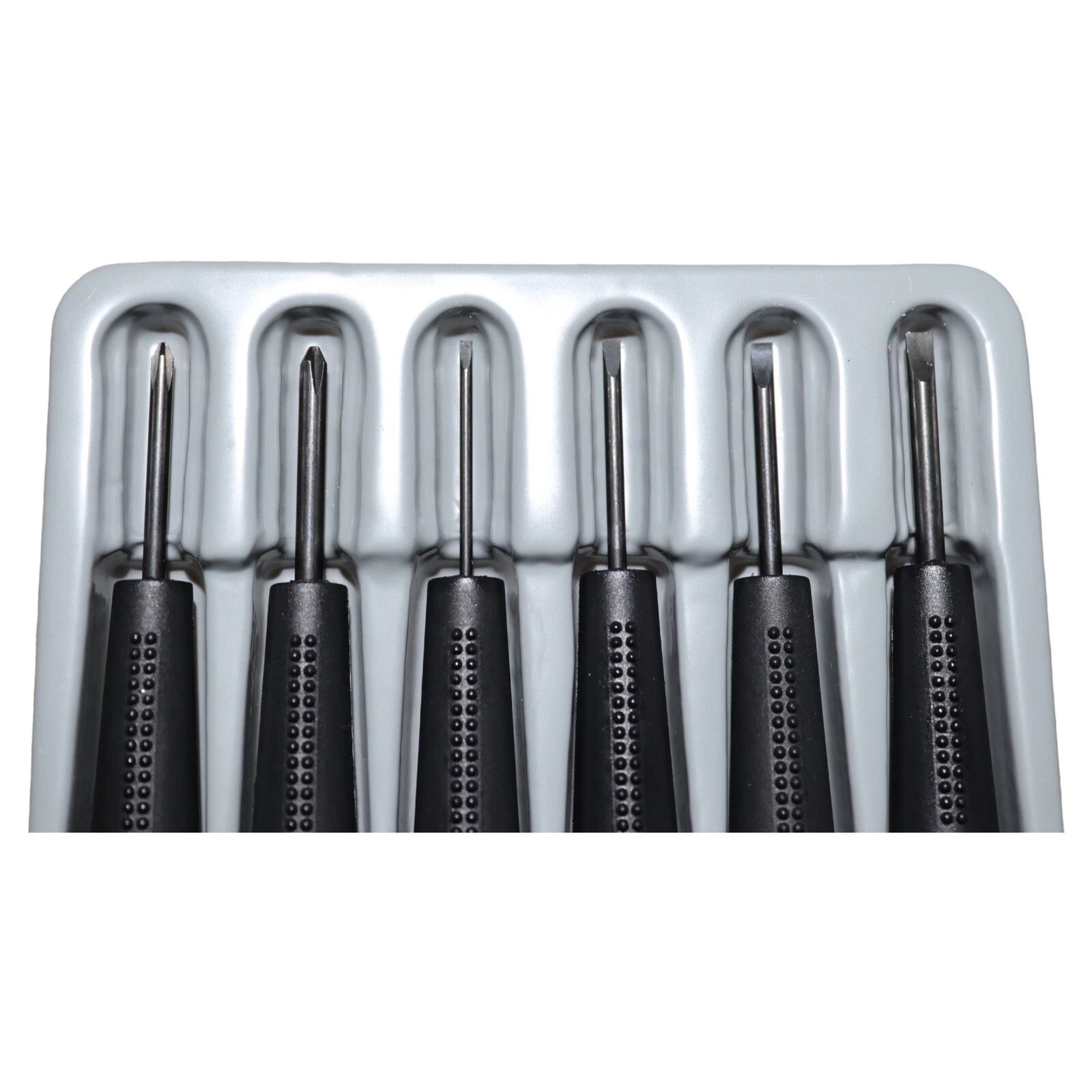 Precision Screwdriver Set Phillips Slotted  with Molded Handles, 6 Pieces Rust R