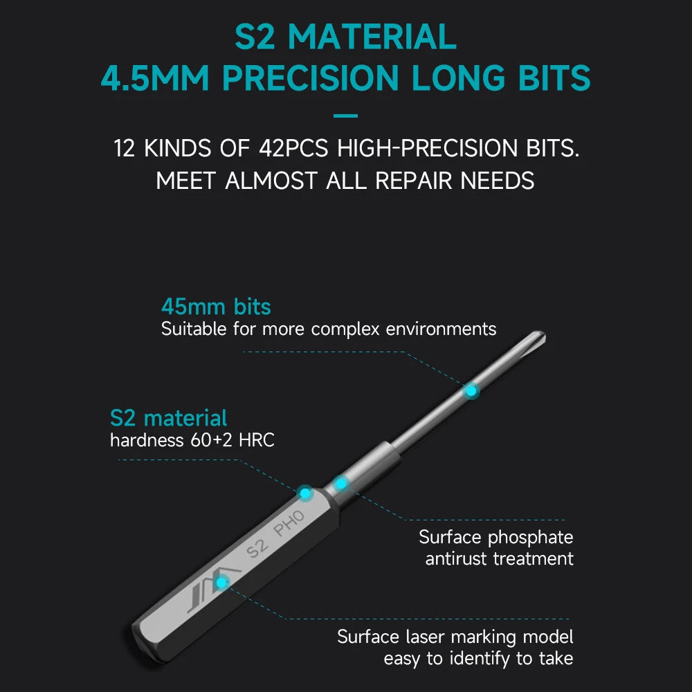 Precision Screwdriver Set 56 Pieces including 42 Bits