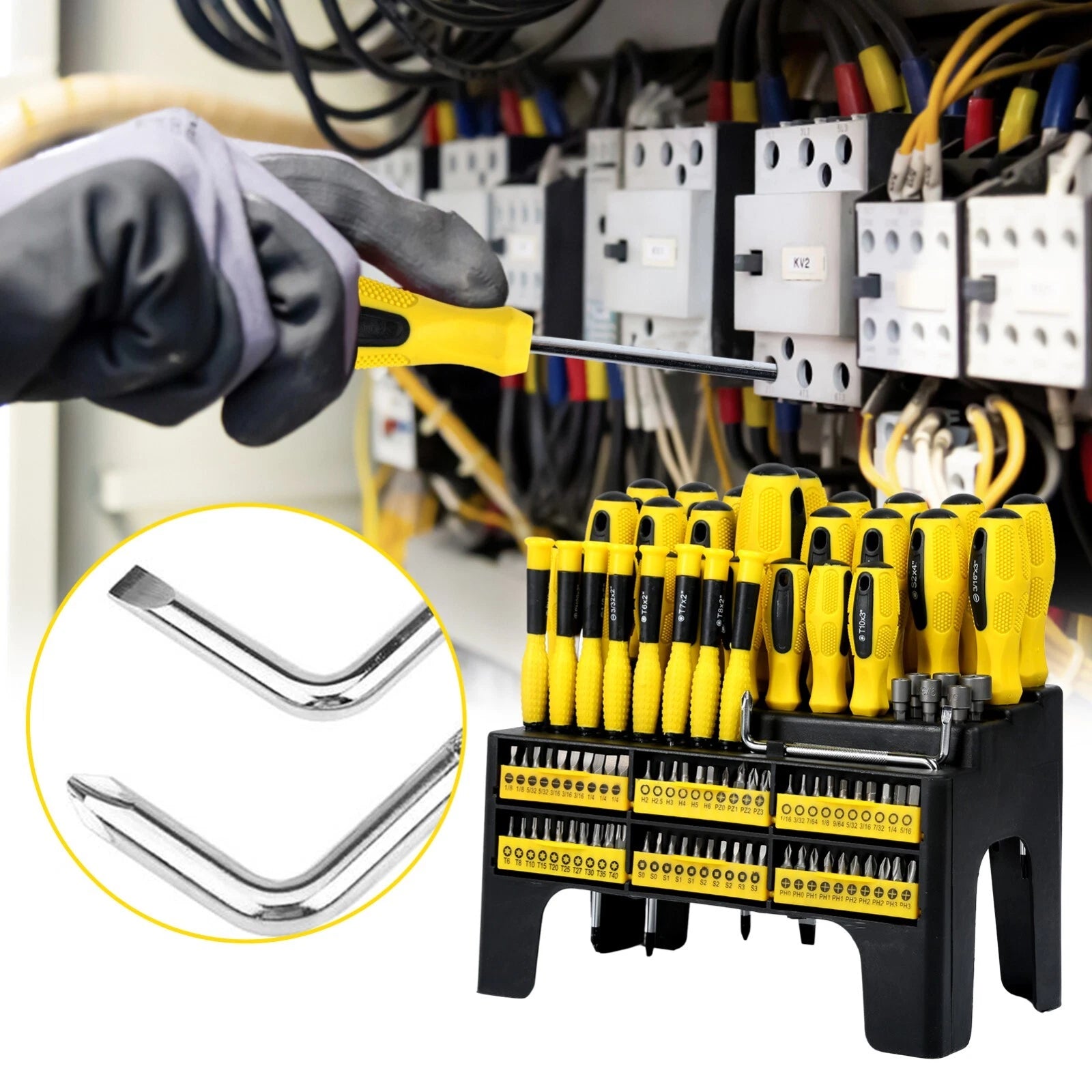 100pc Multi-Tool Screwdriver Set w/ Stand for Home Repair & DIY