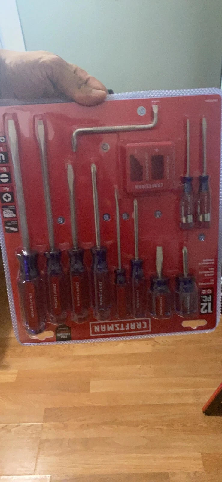 CRAFTSMAN Screwdriver Set Assorted 12 Piece Alloy Steel Satin-Nickel Finish New