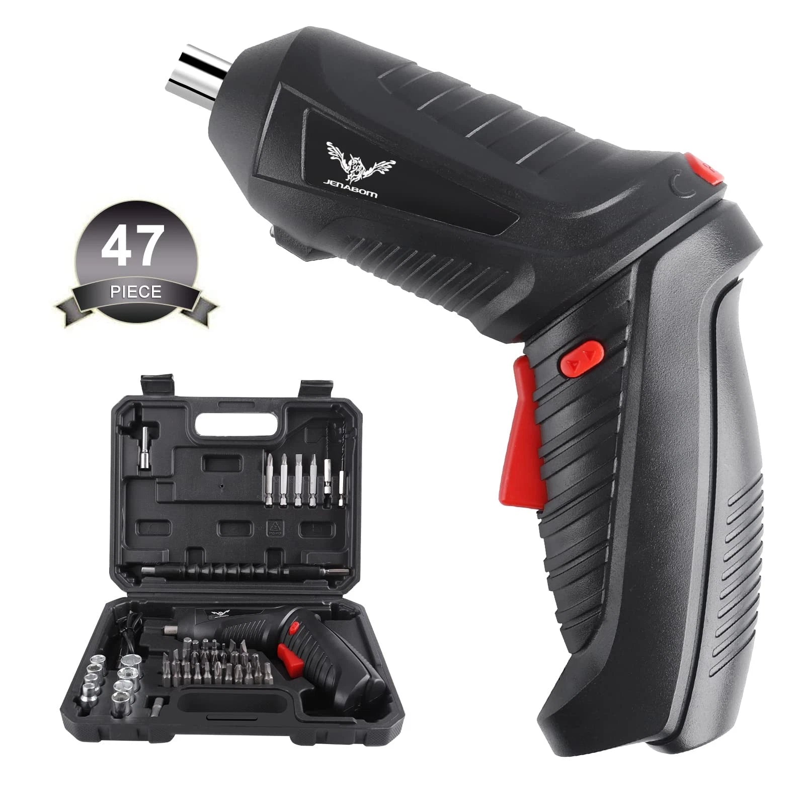 47 in 1 Electric Screwdriver Set, 3.6V Cordless & Rechargeable, 3.5N·m Max To...