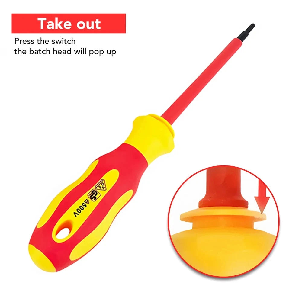 New Hexagonal Screwdriver Insulated Electrician Screwdriver High Set Cross Word
