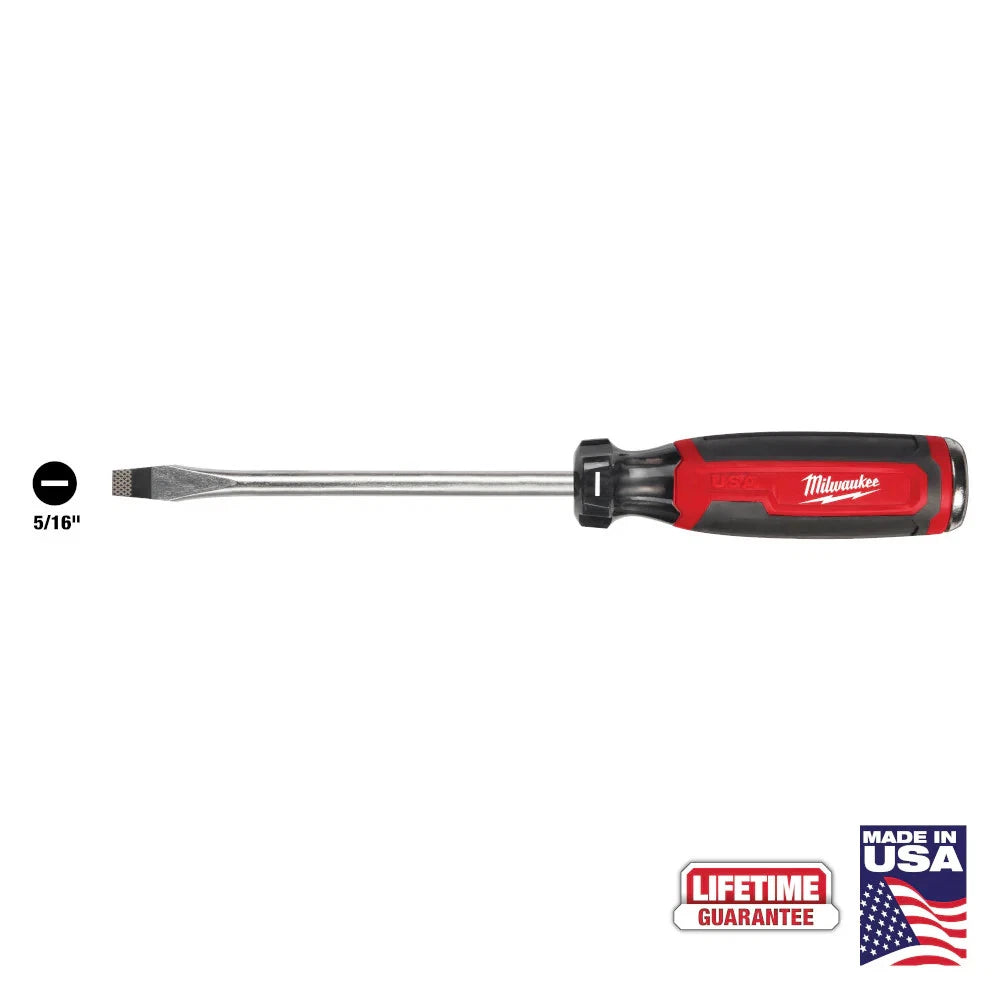 Milwaukee MT208 5/16" Slotted 6" Cushion Grip Demo Screwdriver - Made In USA