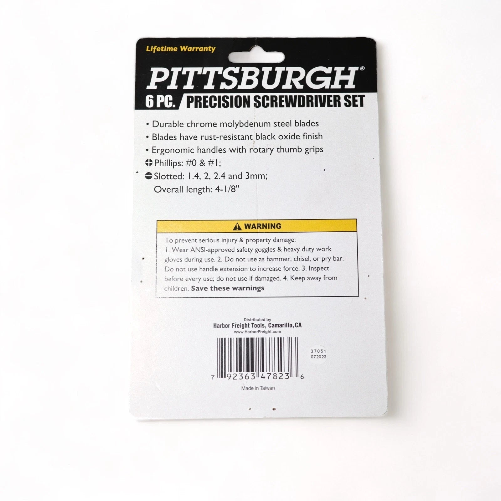 Precision Screwdriver Set Phillips Slotted  with Molded Handles, 6 Pieces Rust R