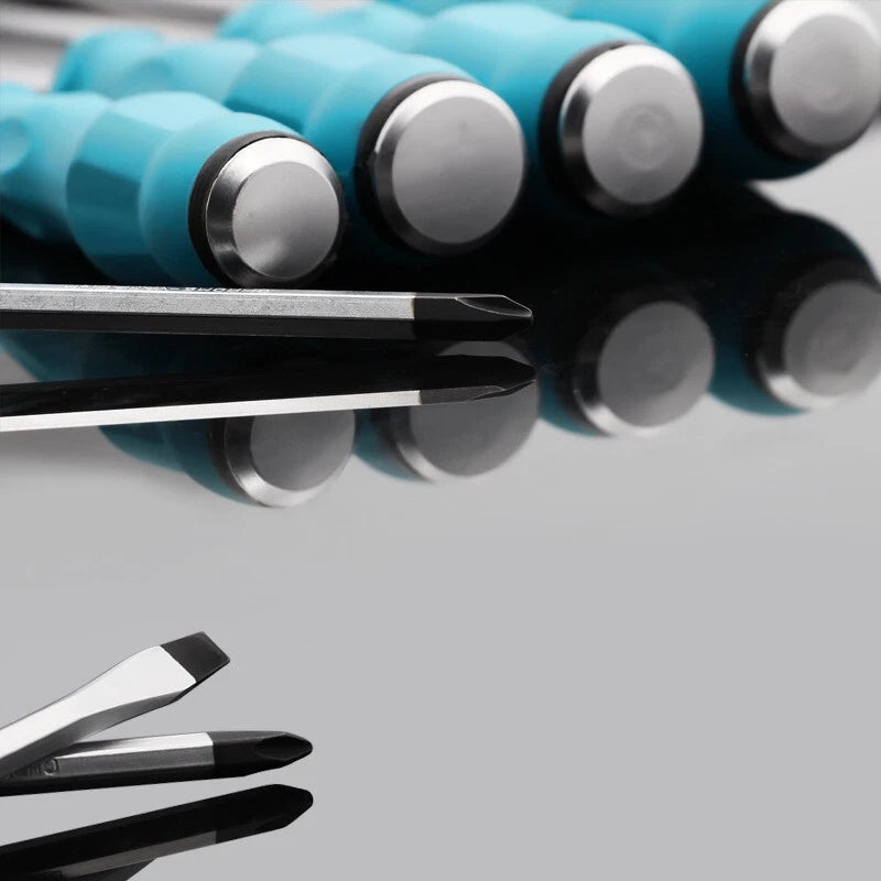 Screwdriver Through-Core Magnetic Tips Phillips Flat Blade Chrome Vanadium Steel