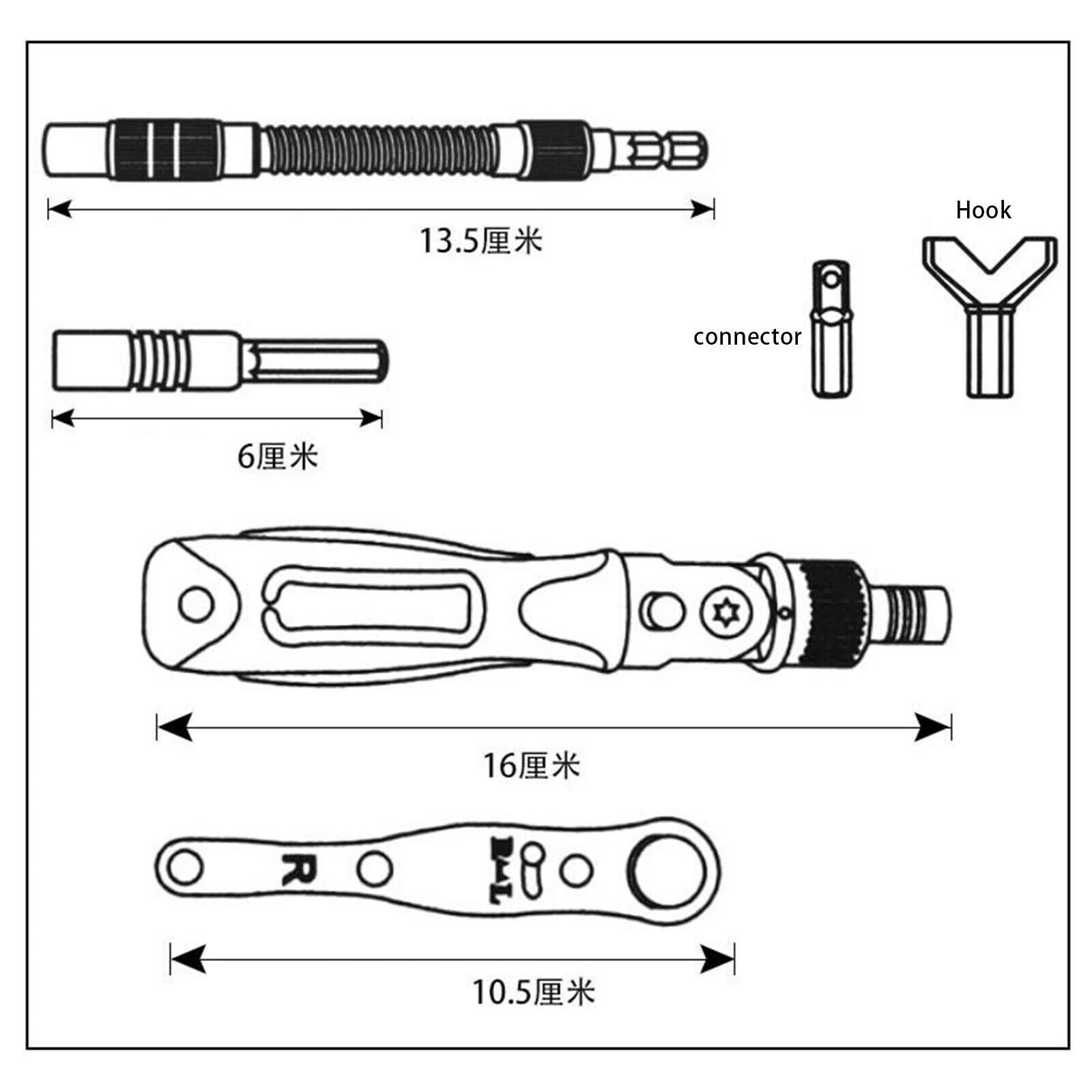 38 in 1 Labor-saving Ratchet Multipurpose Screwdriver Bit Repair Tool set