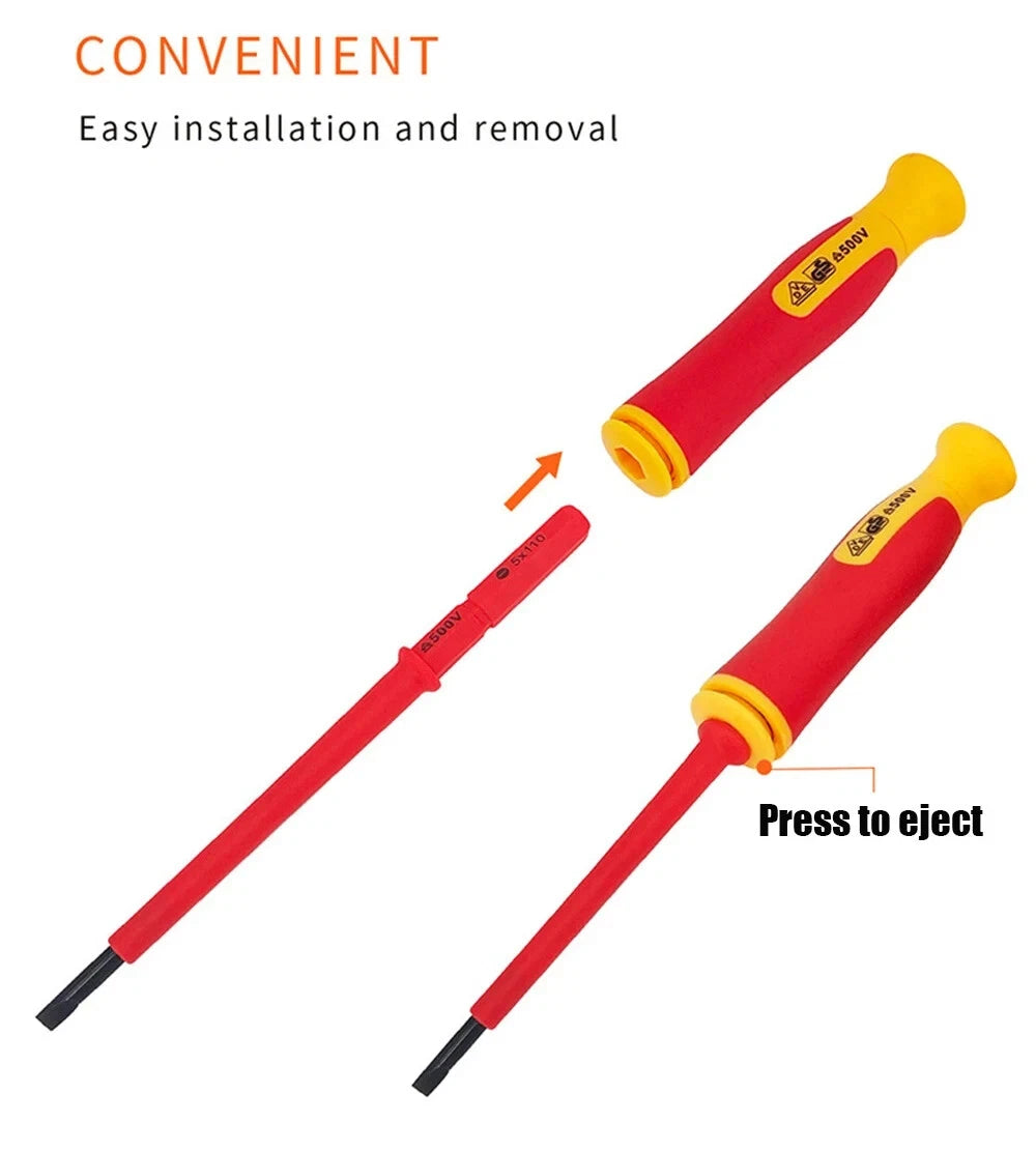 New Hexagonal Screwdriver Insulated Electrician Screwdriver High Set Cross Word