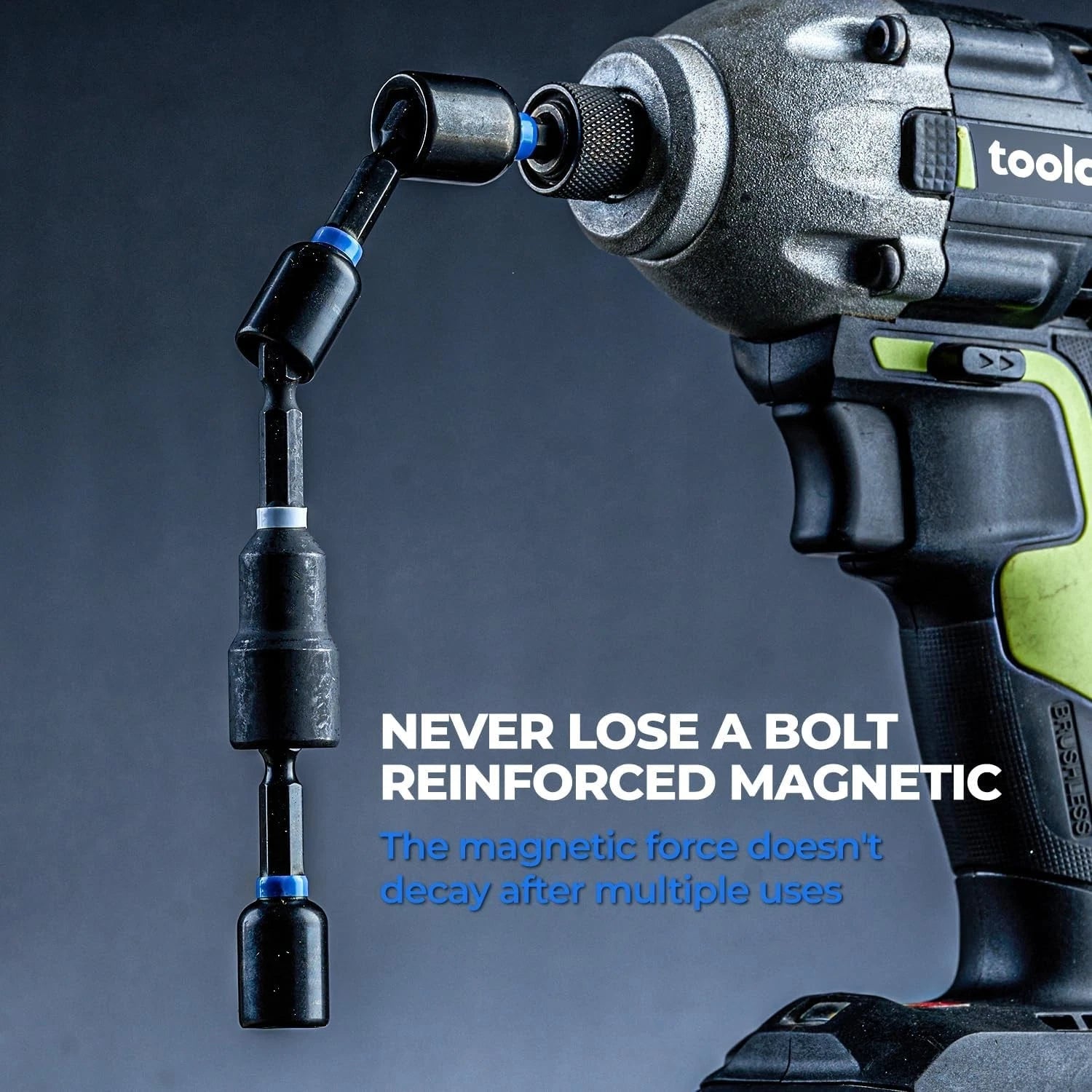 Magnetic Nut Driver Set - 10pcs Metric Impact Bit Set with Quick Change 1/4''