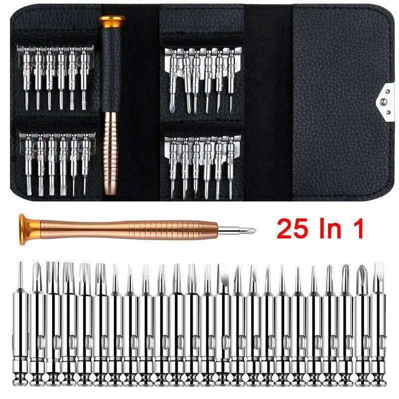 Präzisions Schraubendreher Set 25 tlg. Mini Schlitz und Kreuz Schraubenzieher