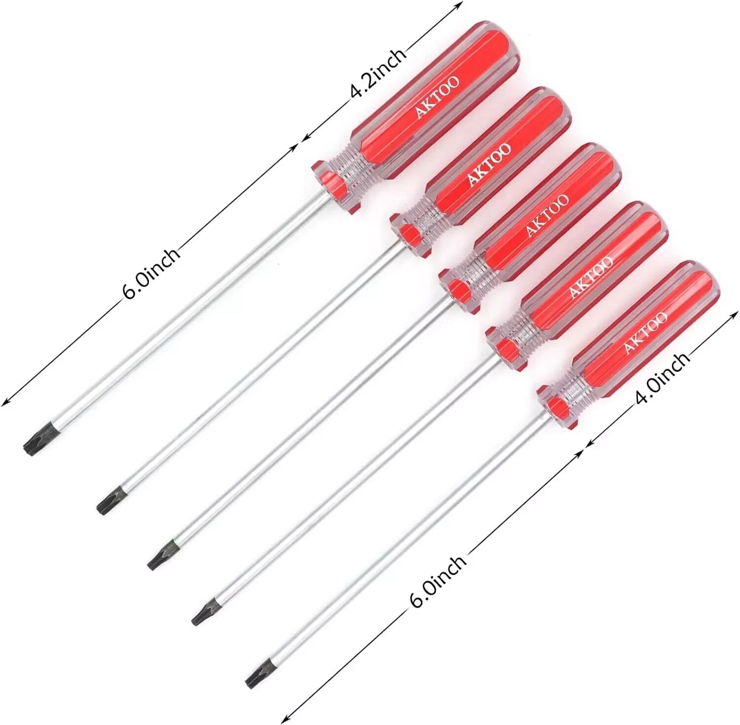 5Pcs T15 T20 T25 T27 T30 Torx Screwdriver Set, Magnetic