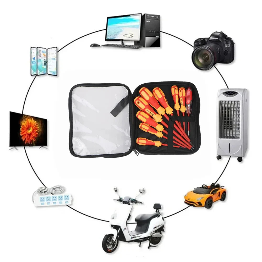 Screwdriver Set Insulated Phillips Slotted Bits Electrician for Hand Tools