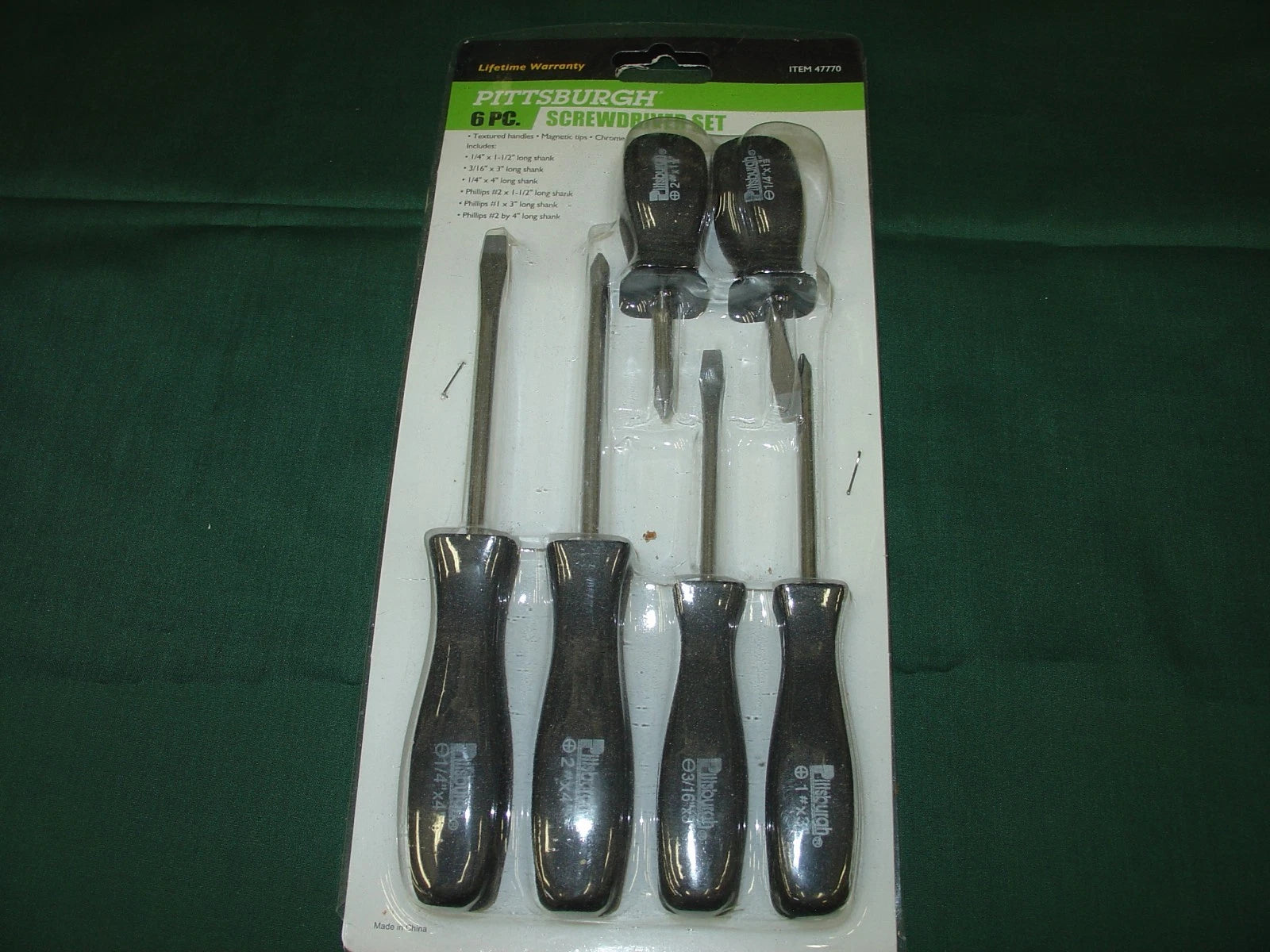 6 pc. Screwdriver Set- Life Time Warranty- NICE