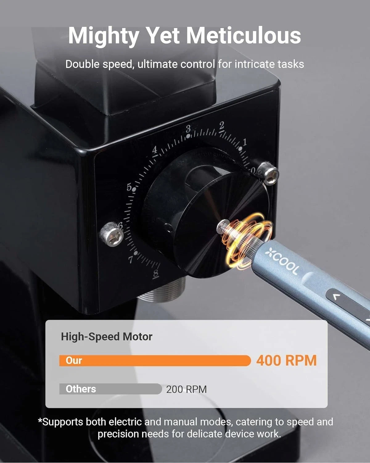 Precision Mini Electric Screwdriver Set 52-in-1 with 400RPM & 5 Torque Settings