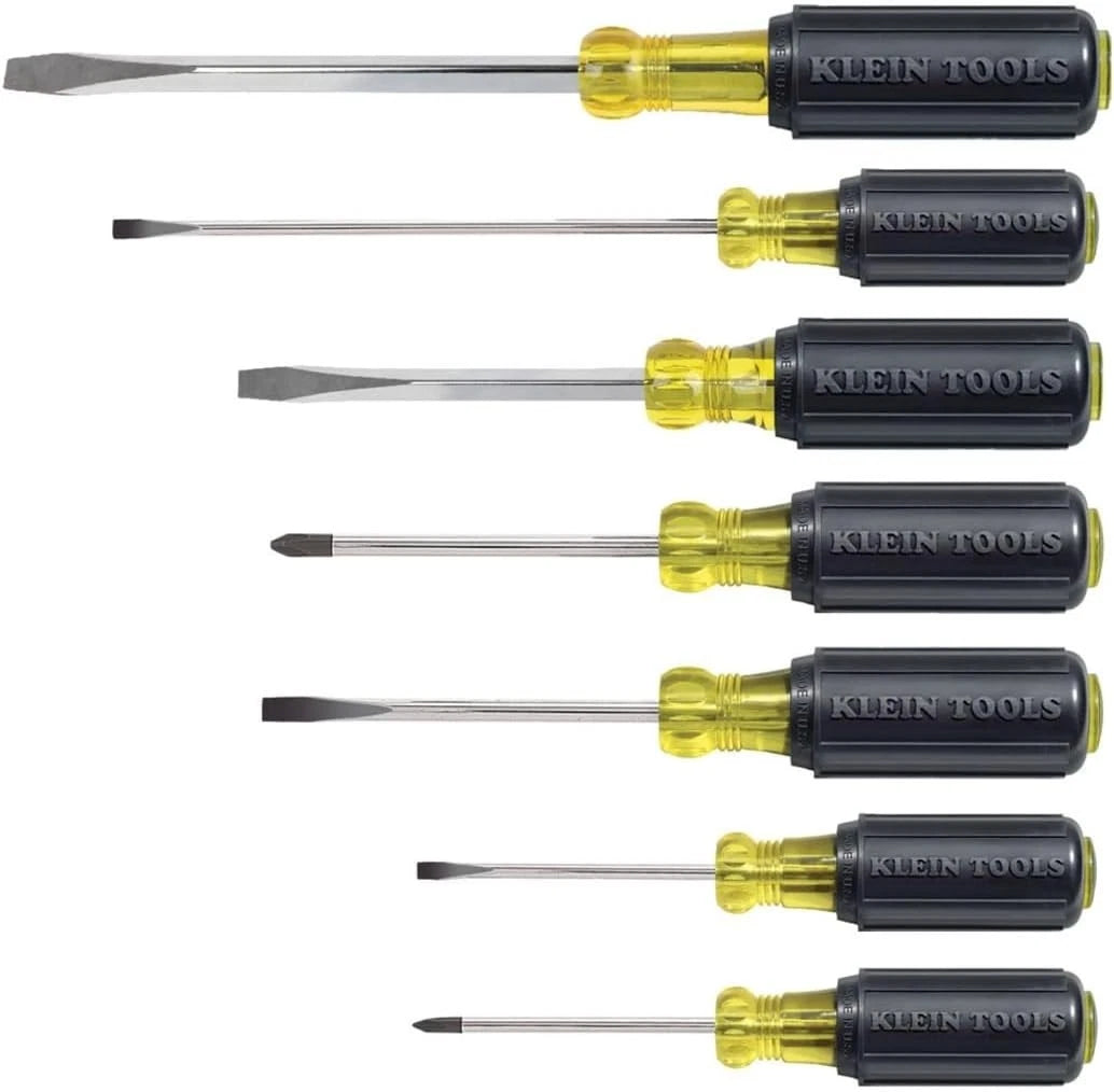 Durable 7-Piece Screwdriver Set - Cushioned Handles & Corrosion-Resistant Blades