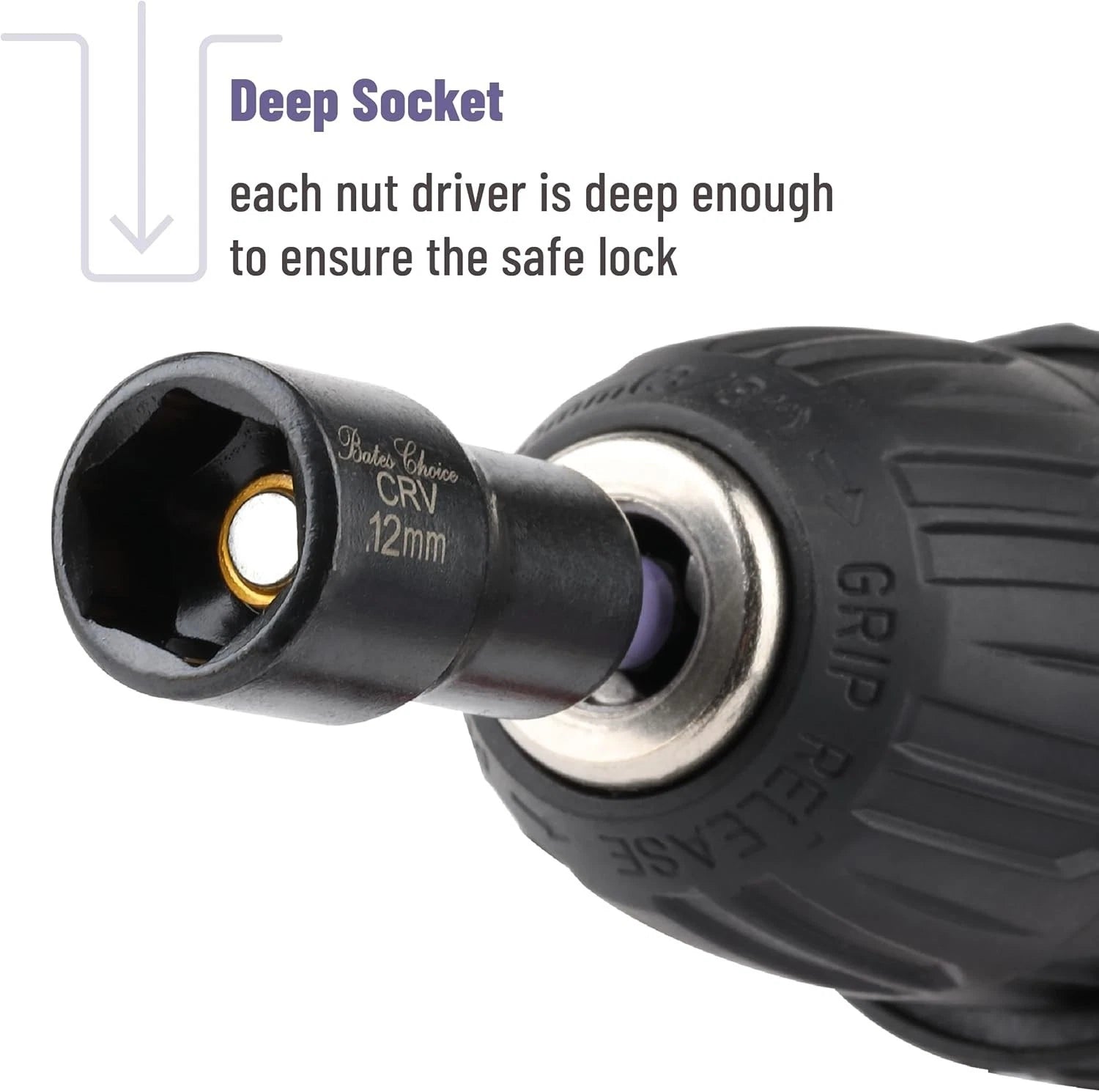 21 PCS Magnetic Nut Driver Set, 1/4" Hex Shank, Metric and SAE, Impact Drill Soc