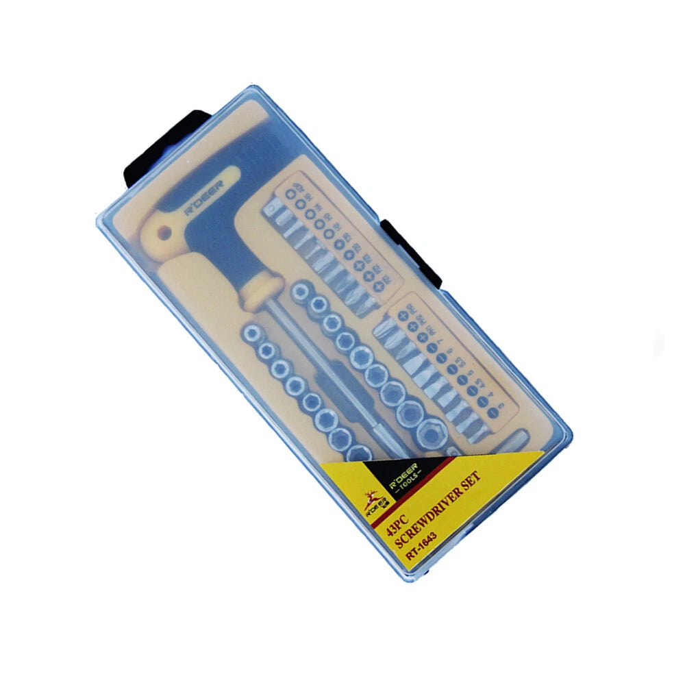 Home T-handle Socket Screwdriver Set 43Pc Screwdriver Hardware Tool Combination