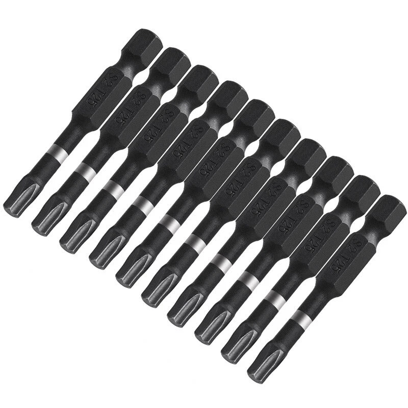 10pc T25 Impact Torx Bit Set 2" Power Screwdriver Drill Bits Star 1/4" Hex Shank