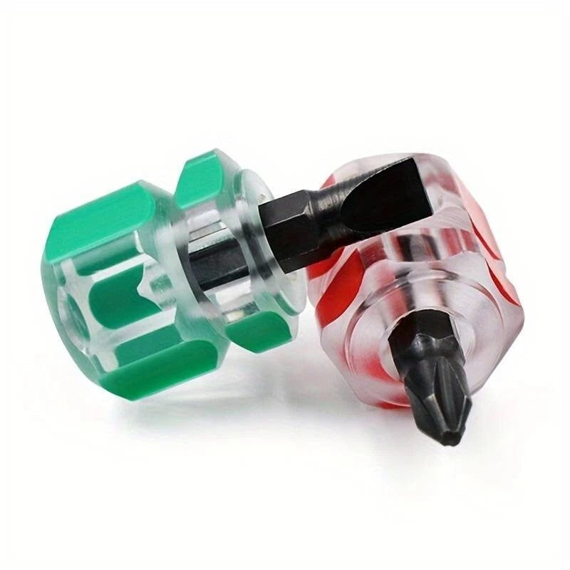2 X Mini Screwdrivers Set Stubby Screw driver Philips Flat Cross Screwdrivers