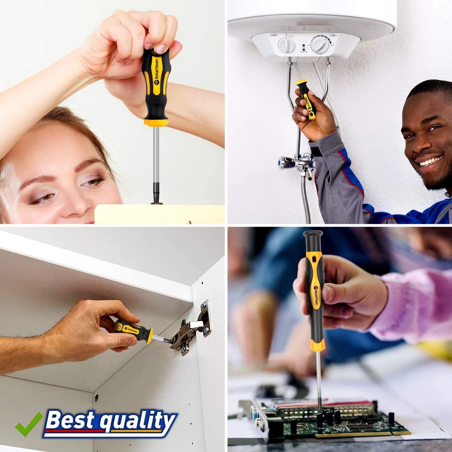 Magnetic Screwdrivers Set With Case 43piece Includs Slotted Phillips Hex Pozidri