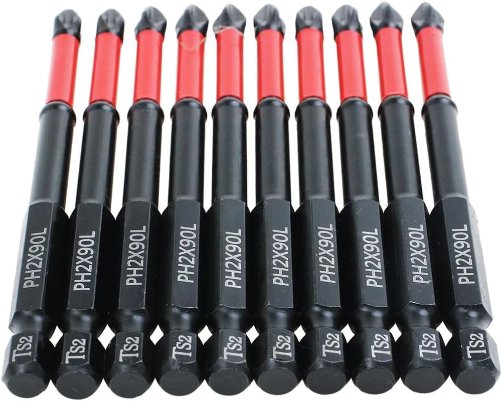 AUTOTOOLHOME 10 Pack Phillips PH2 Magnetic anti Slip Screwdriver Bit Set 3-1/2"