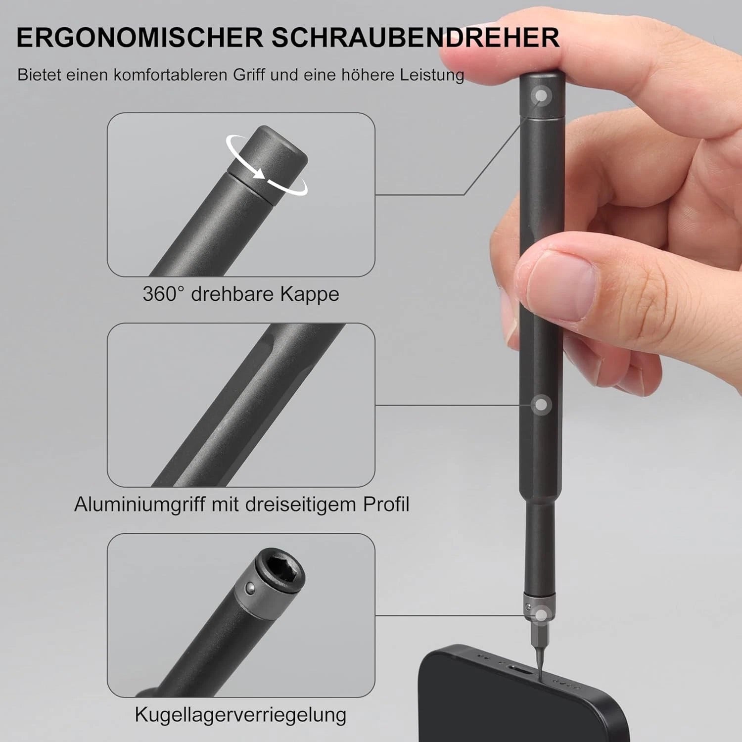 Precision Screwdriver Set 49 in 1 SHARDEN Small Black