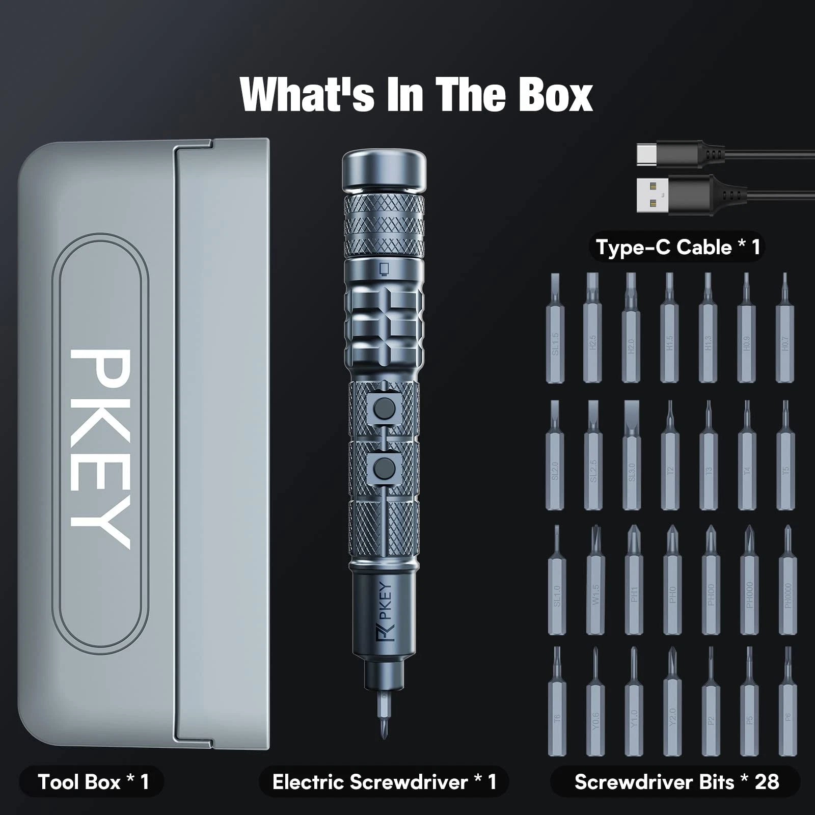 Mini Electric Screwdriver Set,Precision Electric Screwdriver, Cordless with 2...