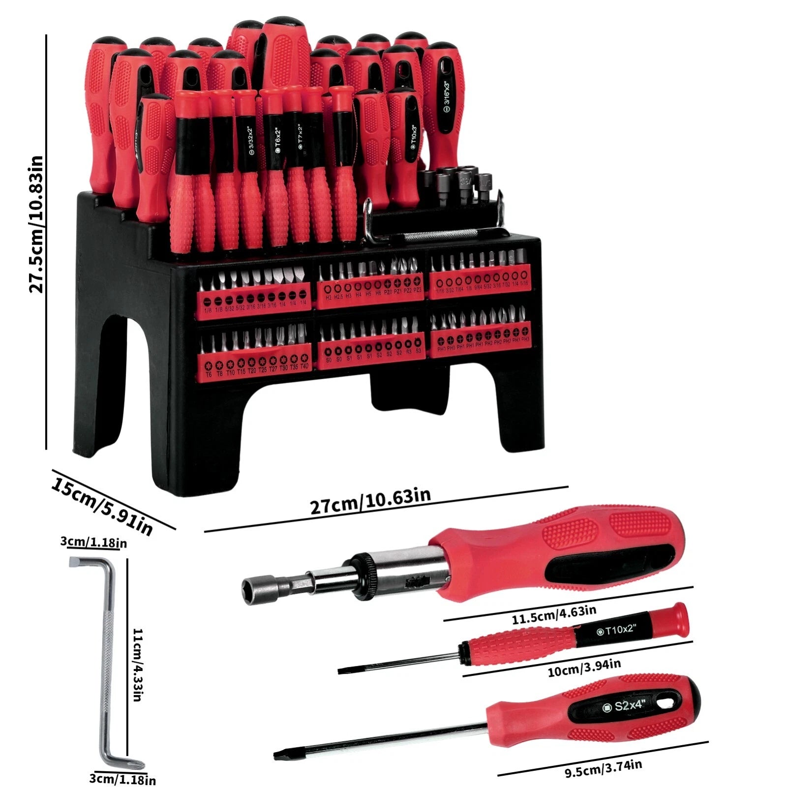 100pc Multi-Tool Screwdriver Set w/ Stand for Home Repair & DIY