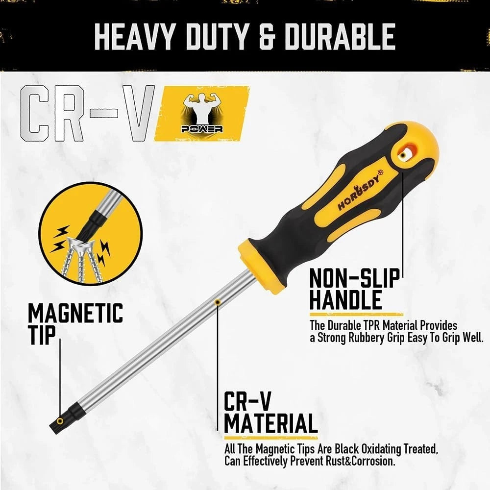 13-Piece Magnetic Torx Screwdriver Set | Ergonomic Handles & Rust-Proof