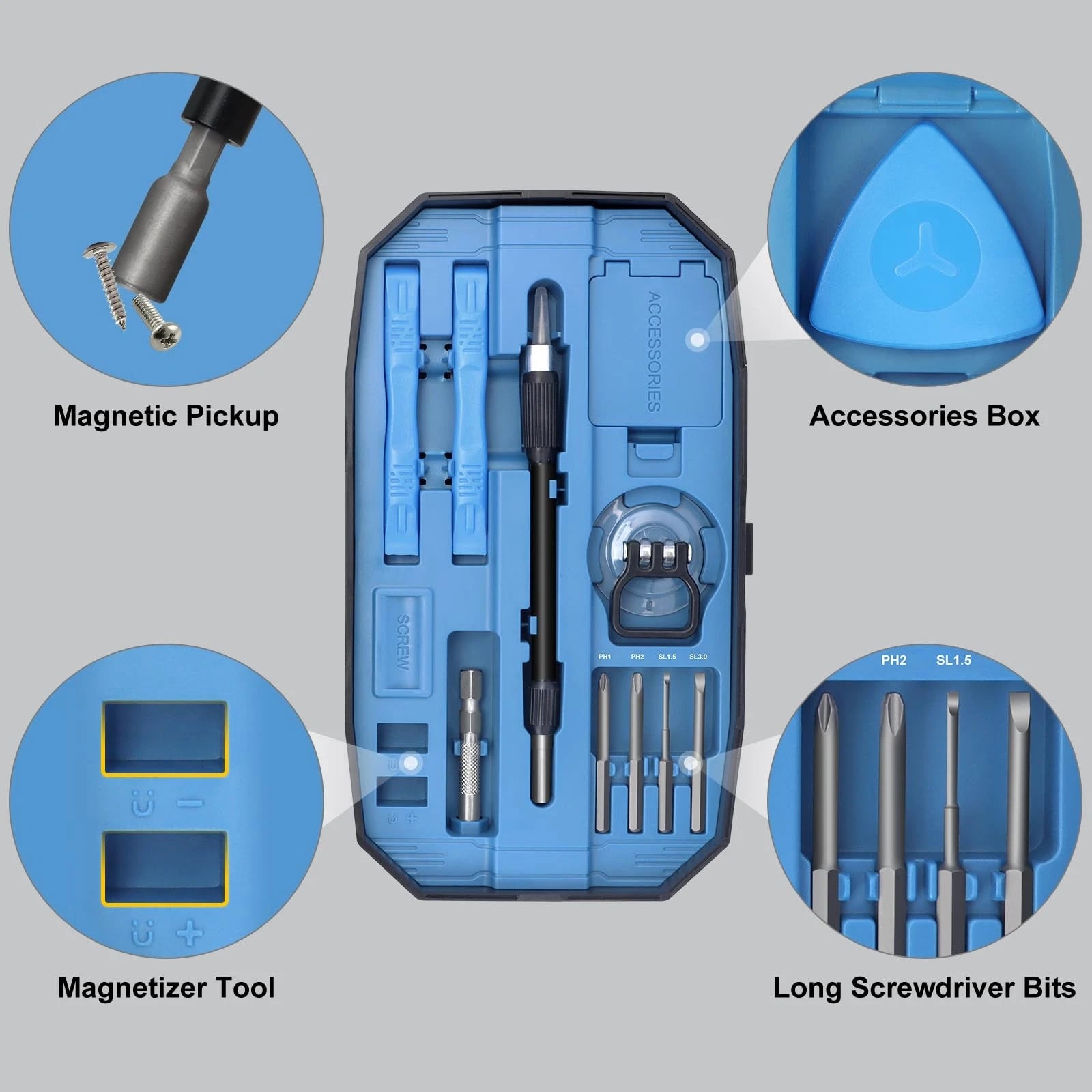 Precision Screwdriver Set 153 in 1 Small Magnetic Screwdriver Set with Case, ...