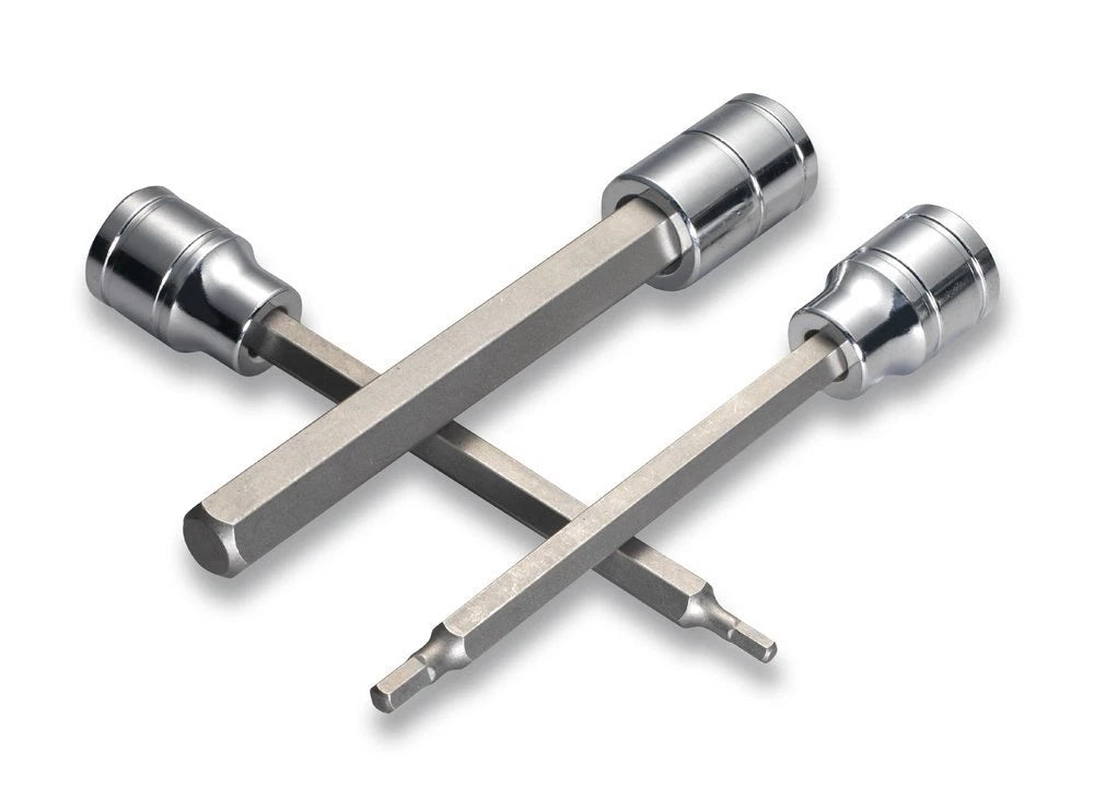 3/8 METRIC and SAE Extra Long Hex Allen Bit Socket Set 14pc w Case