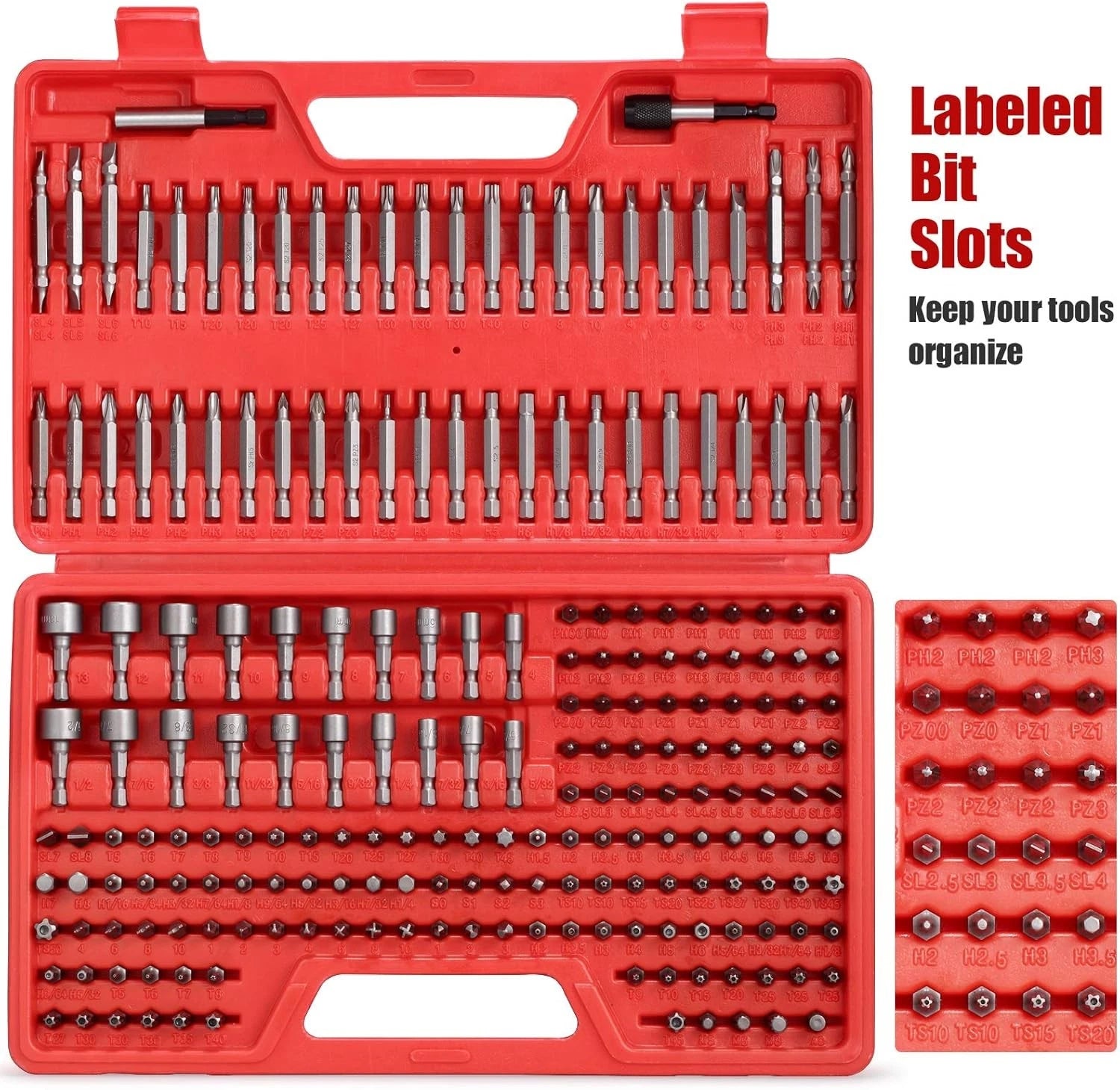 214-Piece Screwdriver Bit Set S2 Steel Drill bit set Power One Size