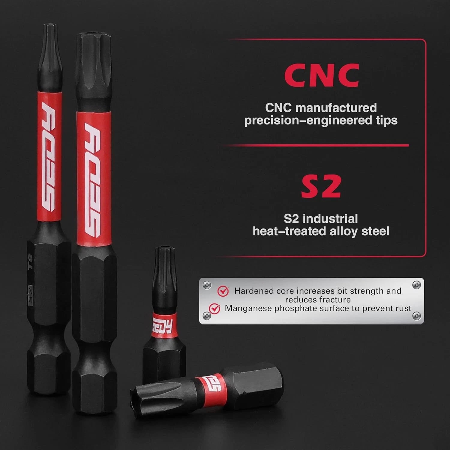 25piece Torx Bit Set 1''&2.5'' Security Tamper Proof Impact Screwdriver ship fre