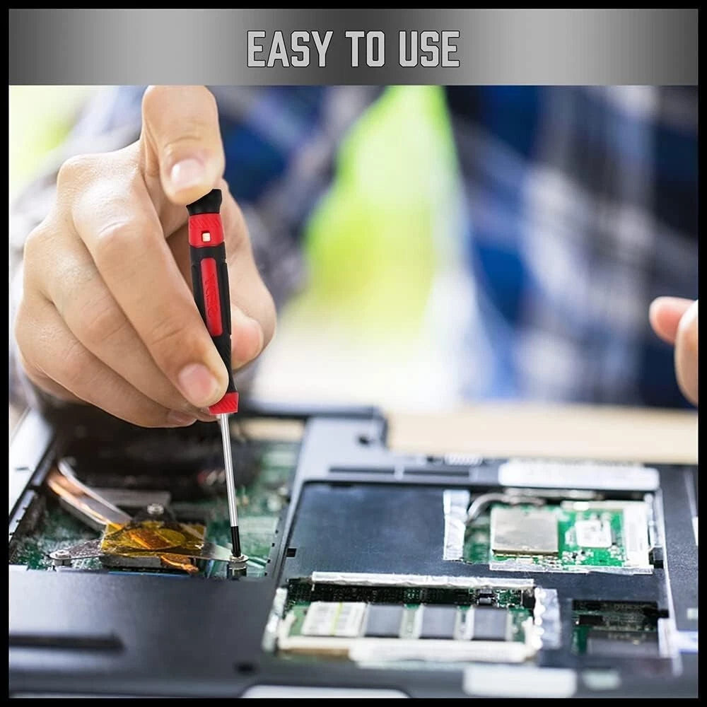 Portable 11-Piece Precision Screwdriver Set with Magnetic Tips and Storage Bag