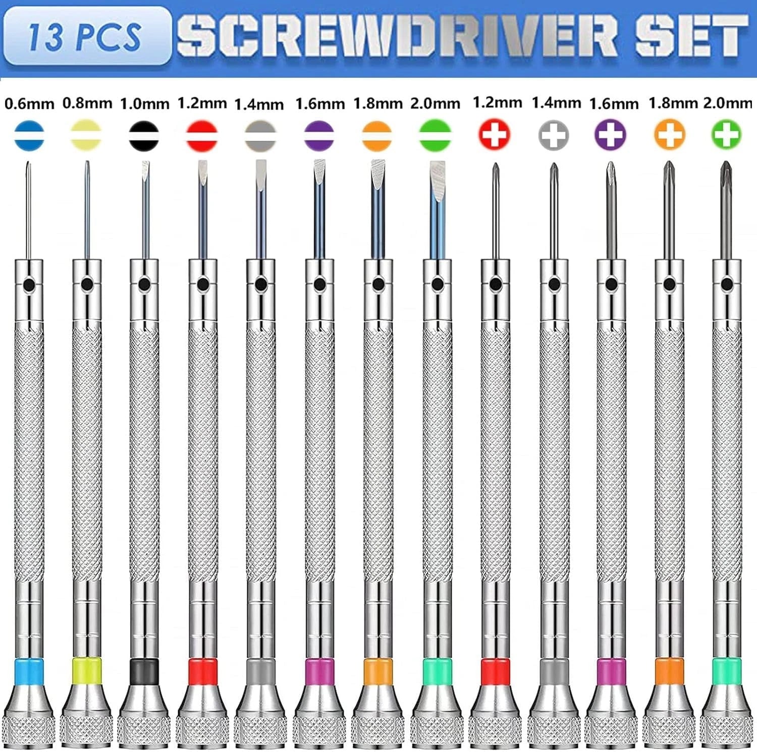 13PCS Professional Watch Screwdriver Set, AOMISIV Micro Precision Glasses Repair