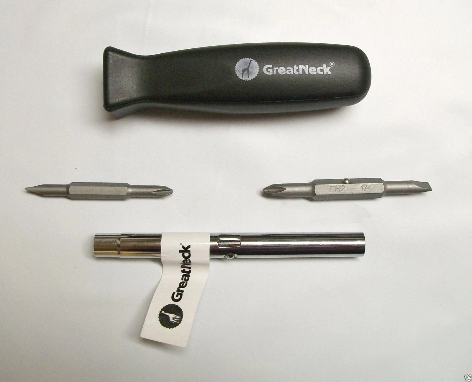 6-in-1 Screwdriver Great Neck #99830, Black Handle, Lot of 12