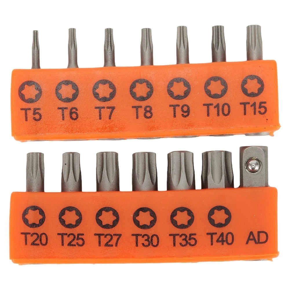 14pcs Screwdriver Set 6.35mm Hex Shank Advanced Alloy Steel Induction Hardening