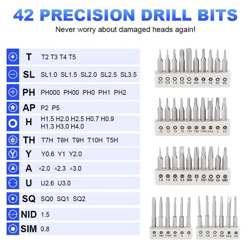 44 IN 1 Cordless Mini Power Precision Screwdriver Electric Screwdriver Kit Set