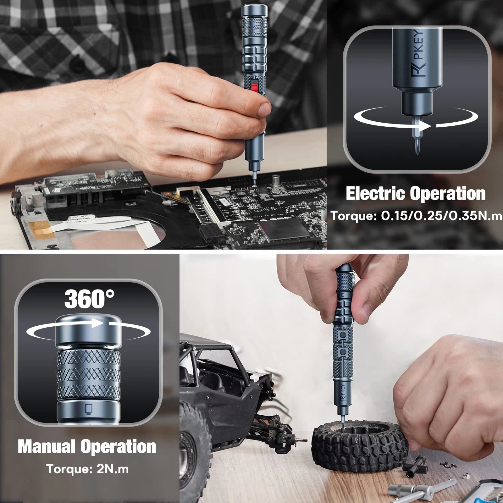 Mini Electric Screwdriver Set,Precision Electric Screwdriver, Cordless with 2...