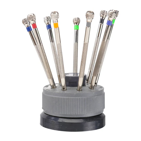 9pcs Flat Slotted Screw Driver Set 0.5mm-2.5mm Precision Watch Repair Tools