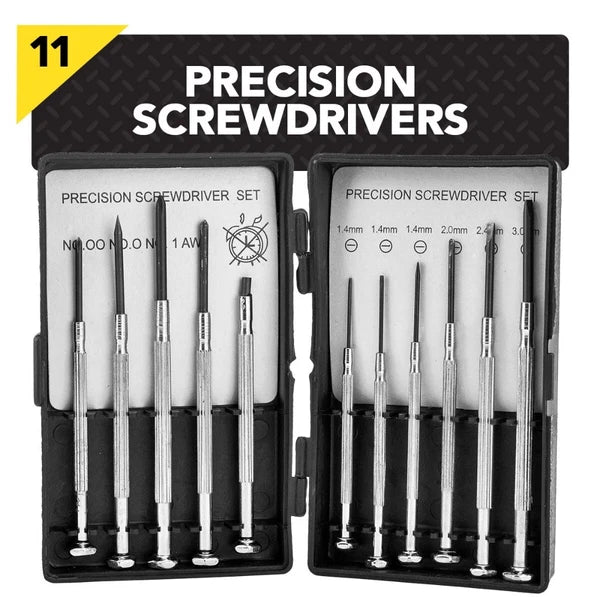 Precision Small Screwdriver Set 11pcs for Phone Watch Laptop Glasses With Pouch