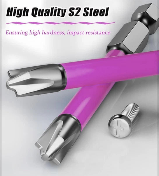 10Pcs Magnetic PH2 Special Slotted Phillips Screwdriver Bit Set for Electricians