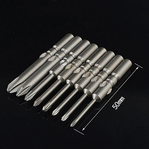 10Pc PH0 PH1 PH2 Phillips Head Screw Bit Set Impact Driver Drill 5mm Round Shank