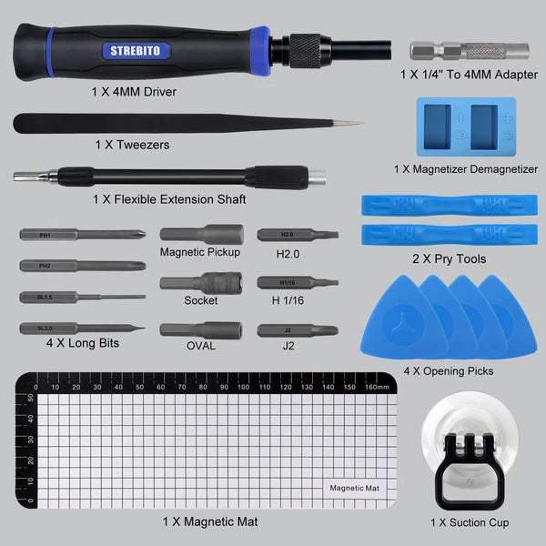 Precision Screwdriver Set 153 in 1 Small Magnetic Screwdriver Set with Case, ...