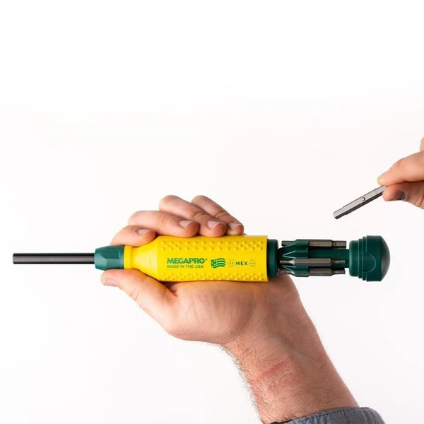 Megapro Hex Multi Bit Screwdriver 15in1 151HX 2-6mm 3/32-1/4 Hex Key Wrench Bit