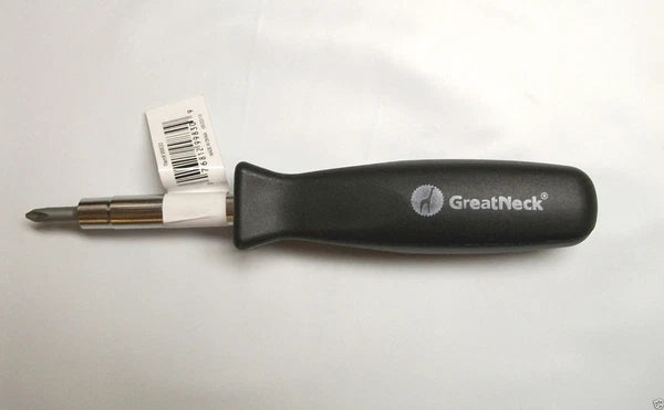6-in-1 Screwdriver Great Neck #99830, Black Handle, Lot of 12