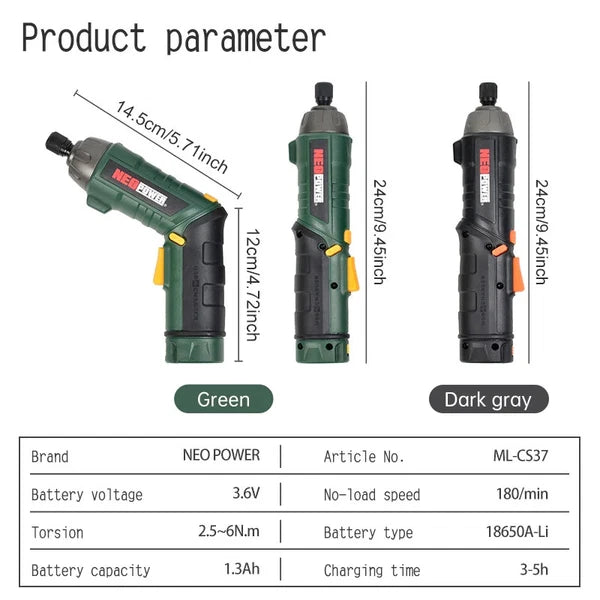 Electric Screwdriver Set Rechargeable Small Household Cross Shaped Electric Set