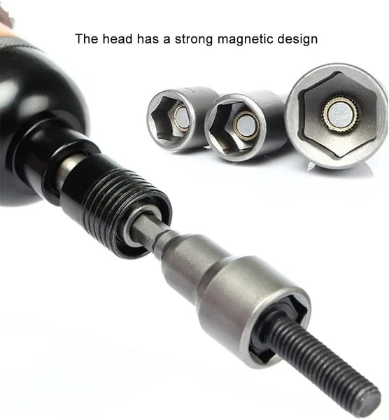 14X 1/4" 6 -19mm  Nut Driver Bit Sets  Magnetic Metric Socket Impact Drill