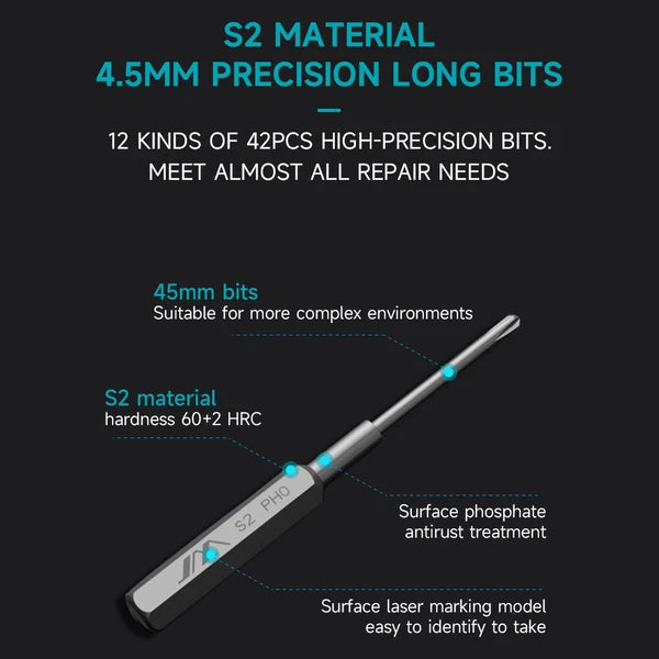 Precision Screwdriver Set 56 Pieces including 42 Bits