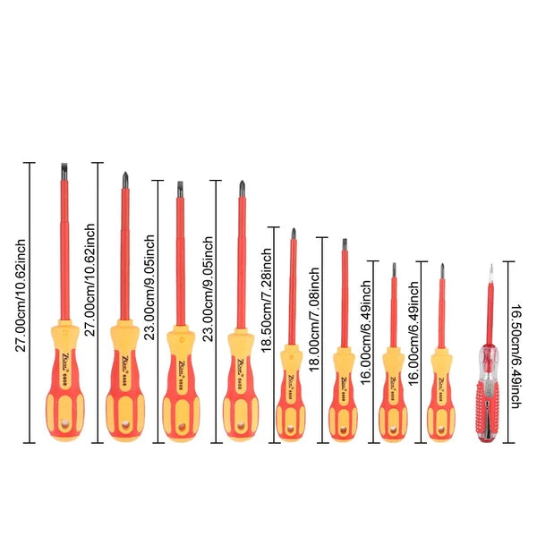 Screwdriver Set Insulated Phillips Slotted Bits Electrician for Hand Tools