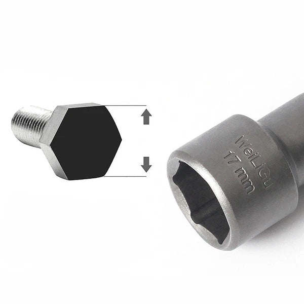 Shank Nut Driver Bit Set Hex Magnetic Metric Socket Impact Drill 3mm-24mm 1/4"